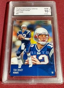 lot 181 image: 2003 Playoff Prestige Tom Brady Card - PGA 10