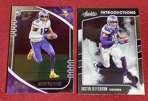 lot 182 image: (2) 2020 Justin Jefferson Rookie Cards