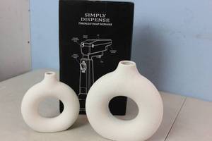 lot 53 image: Simply Dispense Touchless Pump Dispenser for SoapSanitizer  Vases