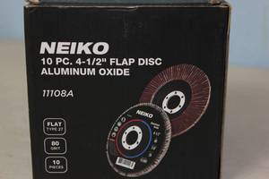 lot 68 image: NEIKO 10pc 4-14 Flap Disc Aluminum Oxide