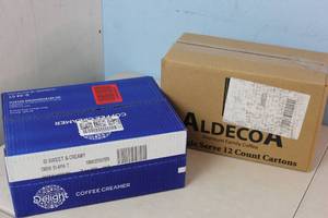 lot 70 image: Aldecoa Premium Family Coffee K Cups 6 12ct Cartons  International Delight Coffee Creamer