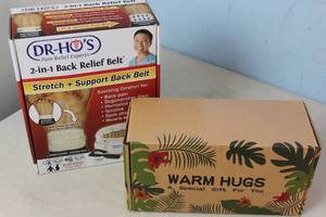 lot 111 image: Warm Hugs Blanket Gift  Dr. Hos 2 in 1 Back Relief Belt