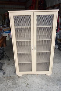lot 3 image: AntiqueVintage Furniture...Portable PantryPie Cupboard...Solid Piece