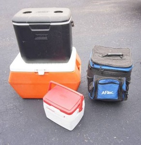 lot 5 image: Camping...Plastic Coolers