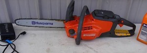 lot 60 image: GarageOutdoor Tools...Husqvarna Battery Operated Chain Saw