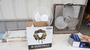 lot 69 image: House DIY...Floor Tile, Wall Edging and Two Fans