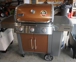 lot 1 image: OutdoorPatio...Weber Genesis II E-315 Black 3-Burner Liquid Propane Gas Grill