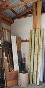 lot 71 image: GarageCarpentry...Corner Lot of Assorted Wood
