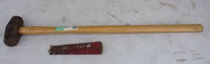 lot 92 image: AntiqueVintageHand Tool...Forrest King Hickory 36 in. Sledge Hammer and Wedge
