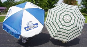 lot 103 image: Outdoor Patio...Miller Lite Miller Time Picnic Table Umbrella...