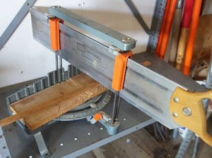 lot 78 image: GarageToolsWood...Vintage Craftsman 26 inch Manual Hand Miter Saw.