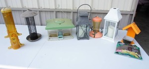 lot 132 image: Lawn & Garden Decor...Bird Houses and Feeders