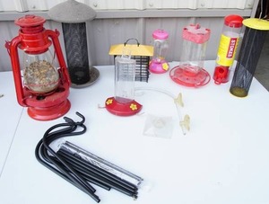lot 133 image: Lawn & Garden Decor...Bird Feeders and Hardware