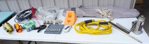 lot 135 image: GarageAutomobile...Jumper Cables, Ratchet Straps Etc.