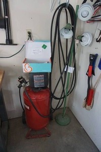 lot 159 image: GarageToolsElectricCraftsman Air Compressor and Accessories