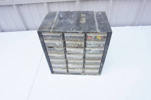 lot 175 image: GarageHardware Bin with Contents