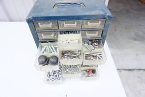 lot 176 image: GarageHardware Bin with Contents