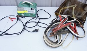 lot 188 image: GarageAutomobile...Battery Charger, Jumper Cables