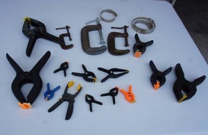 lot 196 image: GarageToolsHand...Clamps of Various Types and Sizes