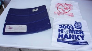 lot 231 image: SportsMemorabilia...Metropolitan Stadium Enshrinement SeatCOA, Homer Hankie from 1991 & 2003