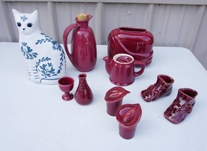 lot 274 image: CollectablePotteryCeramic...Cranberry Frankoma, UHL Etc.