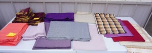 lot 282 image: Home EssentialsFabicTable Linens...Various Table Clothes, Runners, Napkins and Placemats Etc.
