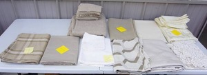 lot 284 image: Home EssentialsFabicTable Linens...Various Table Clothes, Runners, Napkins and Placemats Etc.
