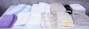 lot 290 image: Home EssentialsFabricTable Linens...Various Table Clothes, Runners, Bath Towels, Napkins and Placemats Etc.