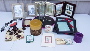 lot 298 image: Home EssentialsDecor...Tabletop Decorations, Photos Frames, Candles Etc.