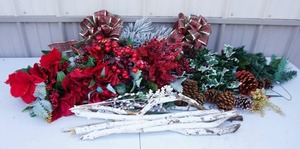 lot 301 image: Home EssentialsDecor...Christmas Floral Stems Etc.
