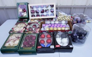 lot 302 image: Home EssentialsDecor...Multi Color Glass and Plastic Christmas Tree Ornaments
