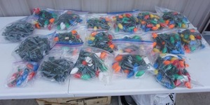 lot 305 image: Home EssentialsDecorChristmasLighting...Multi Color Large Glass Bulbs Christmas House and Tree Lights