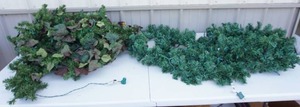 lot 308 image: Home EssentialsDecorHoliday...Winter and Christmas Lighted Pine Swags