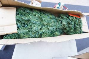 lot 318 image: Home EssentialsDecorHoliday...Christmas Tree Indoor 4.5 foot with 200 Clear Lights