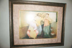 lot 400 image: Artwork...Eng Tay Trio Musical Band Art Framed...Large