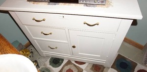 lot 401 image: AntiqueVintageFurniture...Commode Painted White