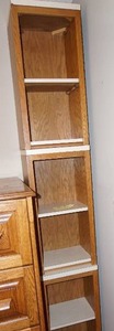 lot 412 image: FurnitureShelvingStorage...Sectioned Wood Storage Shelf...Lot of Three