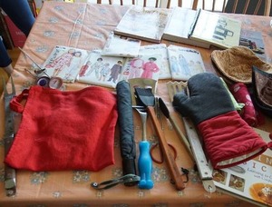lot 422 image: Home EssentialsSewingCooking...Patterns, Grilling Utensils, Umbrellas Etc.