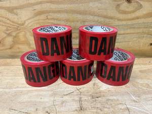 lot 69 image: 5 Rolls of Red DANGER- PELIGRO Tape