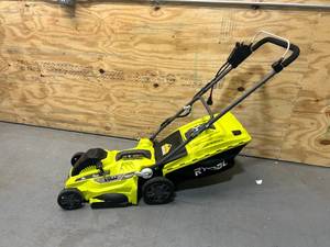 lot 118 image: RYOBI 120V Electric Lawn Mower (plugin)- 13 amp, 16 Inch