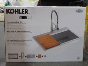 lot 5 image: Kohler Pro-Inspired Kitchen Sink Kit