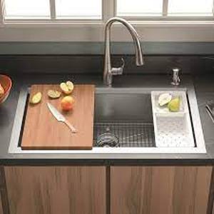 lot 2 image: Kohler Cater Accessorized Kitchen Sink