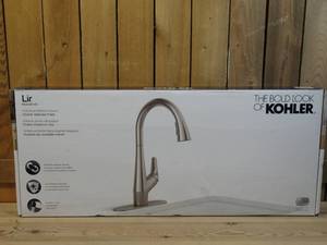 lot 7 image: Kohler Lir Pulldown Kitchen Faucet  Vibrant Stainless Steel