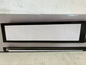 lot 104 image: Hampton Bay Woodbury 24.6 in. 1-Light Matte Black Integrated LED Bathroom Vanity Light Bar with Frosted Acrylic Shade