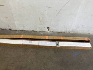 lot 123 image: WinSoon 14 ft Black Straight Design Sliding Roller Single Barn Door Hardware Kit