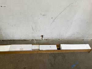 lot 157 image: ZEKOO 6 ft. Single Track Black Steel Bypass Sliding Barn Door Hardware Kit