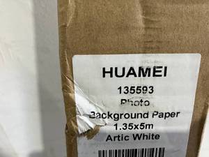 lot 161 image: Huamei Seamless Photography Background Paper in Artic White