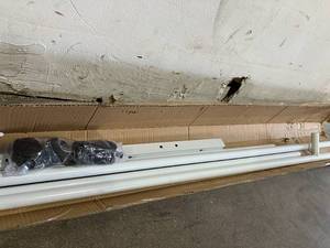 lot 162 image: UDEAR White Freestanding Rolling Garmet Rack