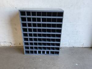 lot 206 image: Durham Gray Cold Rolled Steel 72-Opening Bin with Slope Self Design