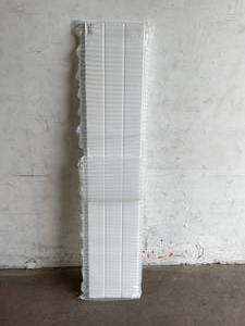 lot 217 image: LOT OF TWO Best Vinyl .875x11.3x59.5 White Slat T&G Fence Post
